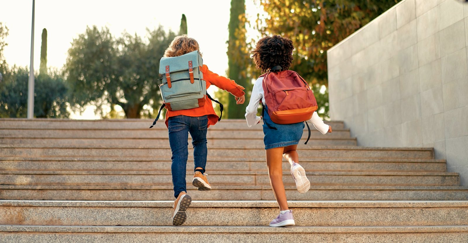 School children on the street